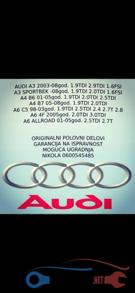 Polovni Delovi Za Audi A4 1.9 Tdi Sve Konjaze Amortizeri I Opruge