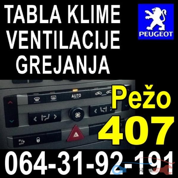Polovni Delovi Za Peugeot 407 Pežo 407 TABLA KLIME Razni Delovi